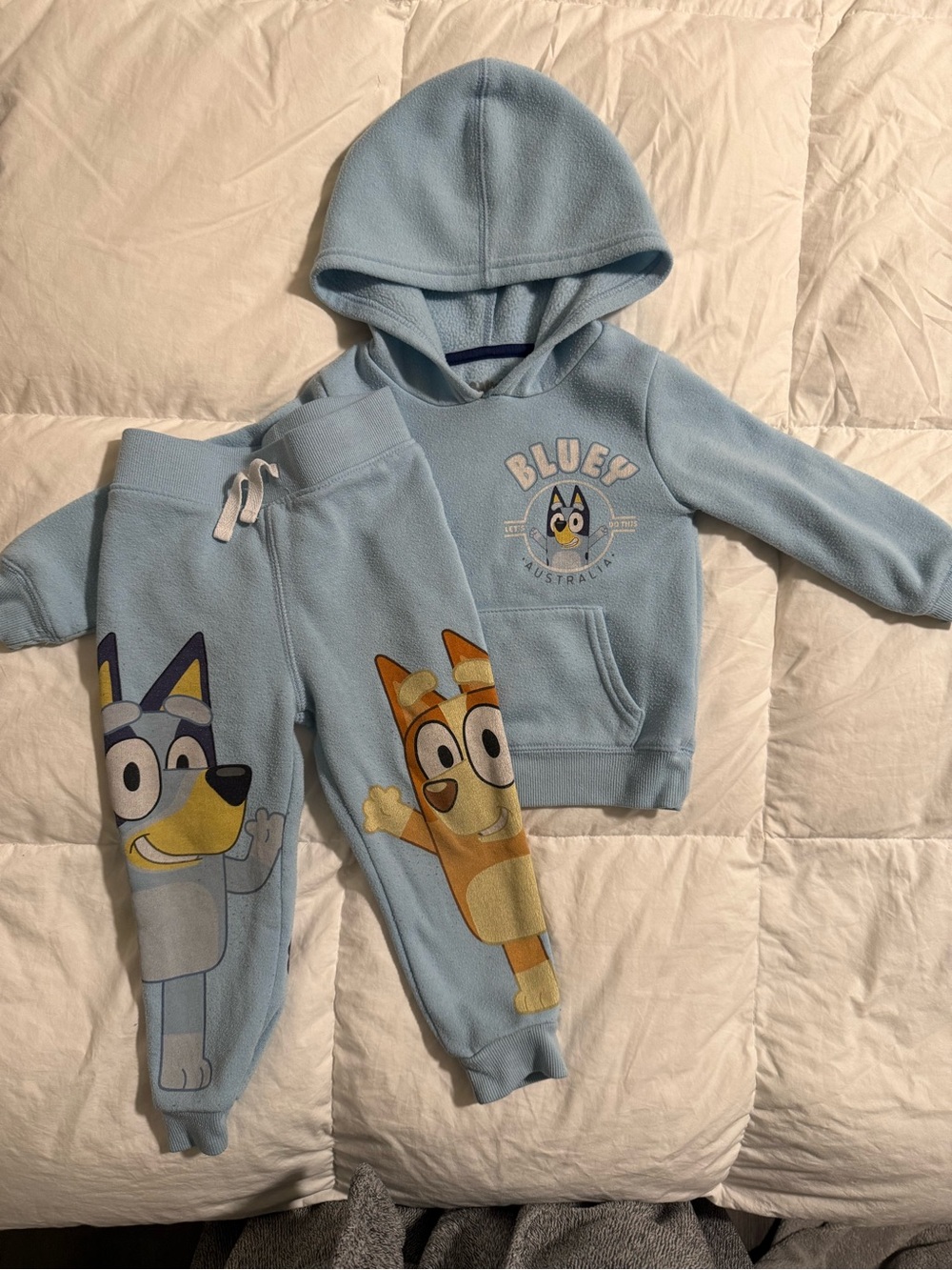 Bluey Light Blue Kids Fleece Joggers
